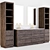 Reclaimed Russian Oak Bathroom Furniture 3D model small image 4