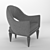 Cocoon Comfort: Cipriani Homood Armchair 3D model small image 3