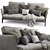 Luxury 2013 Molteni & C CHELSEA Sofa 3D model small image 3