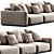 Modern Design Flexform Lario Sofa 3D model small image 2