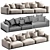 Modern Design Flexform Lario Sofa 3D model small image 3