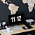 Vintage Office Set with World Map 3D model small image 2