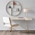 Elegant CB2 Office Furniture: Desk, Lamp, Shelf & Chair 3D model small image 1
