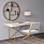Elegant CB2 Office Furniture: Desk, Lamp, Shelf & Chair 3D model small image 2