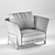 Elegant Upholstered Armchair - Timeless Design 3D model small image 4