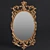 Elegant Golden Wood Mirror 3D model small image 1