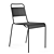 Sleek Black Stackable Chair 3D model small image 4