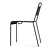 Sleek Black Stackable Chair 3D model small image 5