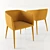 Modern Mustard Upholstered Chair 3D model small image 1
