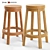 Modern Spin Counter Stool: Stylish & Functional 3D model small image 1