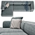 Hybrid Sofa: Versatile Modular Seating 3D model small image 4