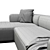 Hybrid Sofa: Versatile Modular Seating 3D model small image 5