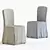 Suzie 18"h Slipcover: Stylish Set of 2 Dining Chair Covers 3D model small image 2