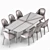 Elegant Epsilon Dining Set 3D model small image 3