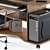 Modern Home Office Desk Set 3D model small image 3