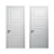 Elegant Neo Classic Door Set 3D model small image 1
