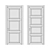 Elegant Neo Classic Door Set 3D model small image 4