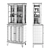 Elegant Lommarp Glass Door Cabinet 3D model small image 4