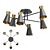 KERTY 6: Stylish Metal Shade Chandelier 3D model small image 1