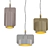 Industrial Style Cement Pendant Light 3D model small image 1