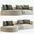 Gogan Sofa by Moroso 3D model small image 2