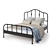 Sagstua Bed - Elegant Black Frame with Reversible Mattress 3D model small image 1