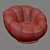 Cozy White Sherpa Swivel Chair 3D model small image 2