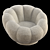 Cozy White Sherpa Swivel Chair 3D model small image 3