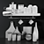 Elegant Kitchen Decor Set 3D model small image 4