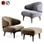 Minotti Aston Armchair: Style Meets Comfort 3D model small image 4