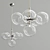 Modern 6-Light LED Pendant 3D model small image 1