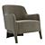 Sleek Modern Rodolfo Armchair 3D model small image 1