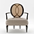 Elegant Mahogany Armchair: La Pausa 3D model small image 1