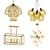 Modern Chandelier Collection - Set of 36 3D model small image 1