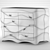 Wave Modern Chest Drawers 3D model small image 4