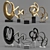 Abstract Decor Set: Sculptural Collection 3D model small image 1