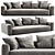 Sleek Flexform Lario 2 Sofa 3D model small image 1