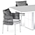 Outdoor Elegance: TAPE CORD Chair & Quadrado Table by Minotti 3D model small image 5