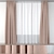 Elegant Beige Curtains: Luxurious Style for Your Home 3D model small image 1