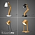 Natural Wood Table Lamps 3D model small image 1