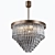 Elegant Droplet Chandelier CL463 3D model small image 1