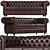 Classic Chesterfield Leather Sofa 3D model small image 1