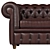 Classic Chesterfield Leather Sofa 3D model small image 4
