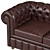 Classic Chesterfield Leather Sofa 3D model small image 5
