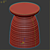 Sleek Metallic Ceramic Stool 3D model small image 3