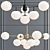 Elegant Starburst Chandelier Lights 3D model small image 5
