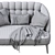 Elegant Margot 2 Seater Sofa 3D model small image 5