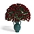 Elegance in Bloom: Vase of Roses 3D model small image 1