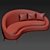 Ethereal Curved Sofa 3D model small image 2