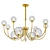 Gilded Glass Orb Chandelier 3D model small image 1